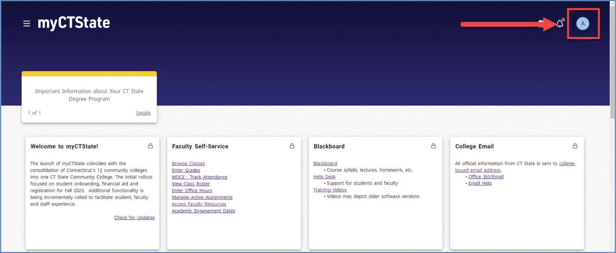 myCTState screenshot highlighting the area where the initial will show up