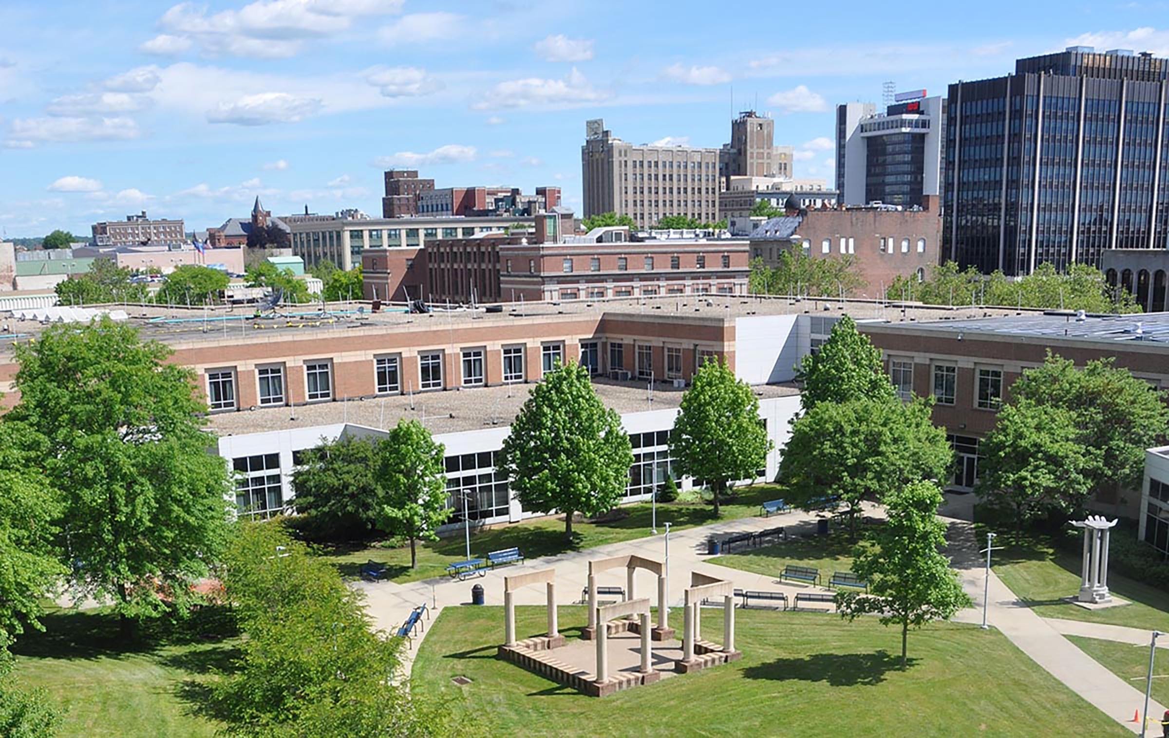 aerial shot of Housatonic campus