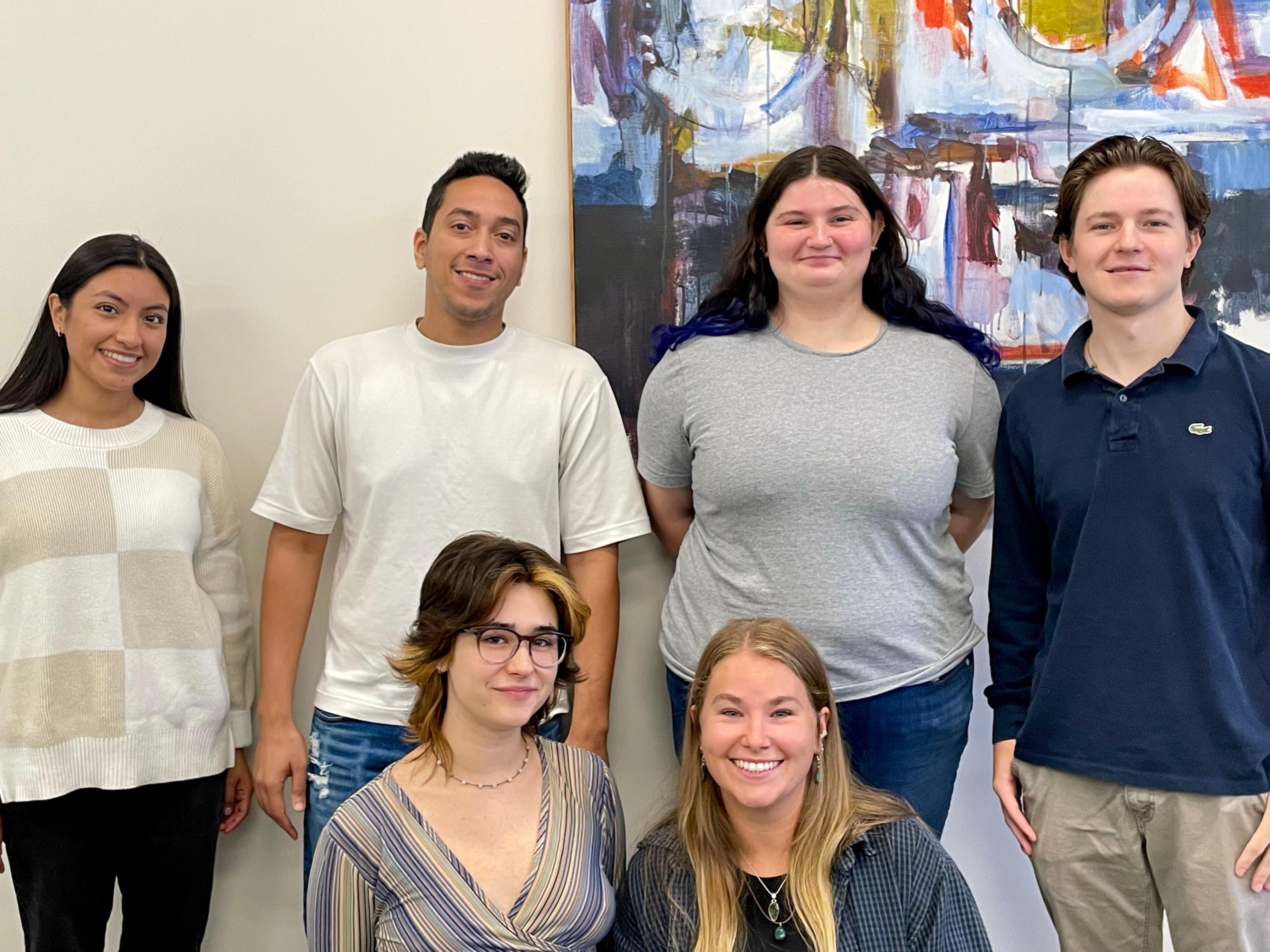 From left to right front row: Isabelle Musto, Adrianna Corbett. Back Row: Diane Tomax, Youssef Saudi, Courtney Holman and Blake Holroyd