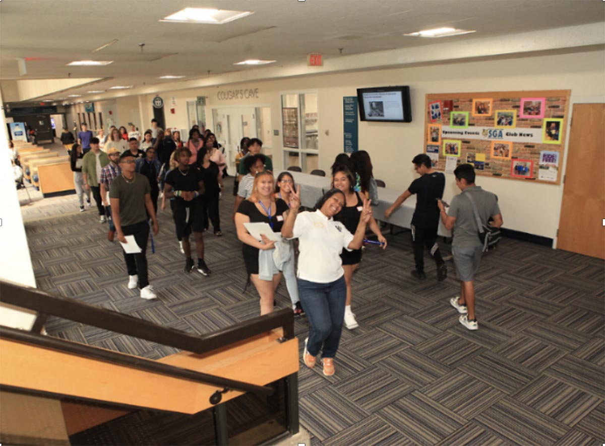 Students participate in orientation
