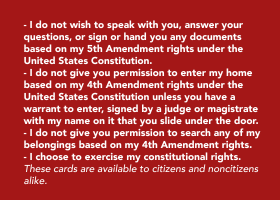 example text from a red card