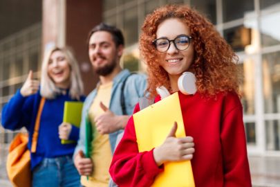 smiling group of students