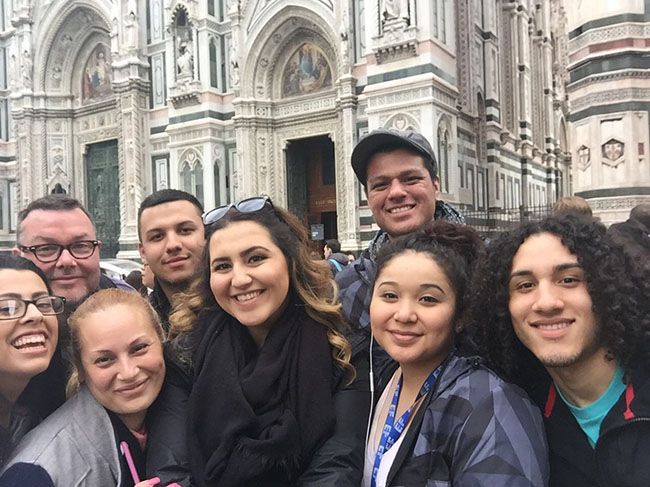 group of students in Italy