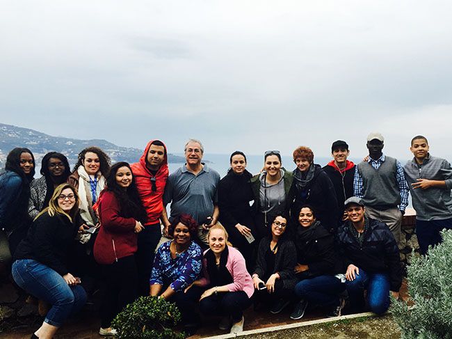 group of students in Italy