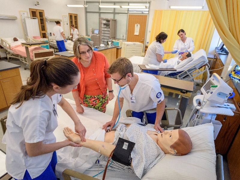 Student studying at desk