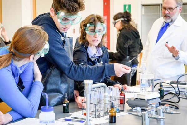 Student studying at desk