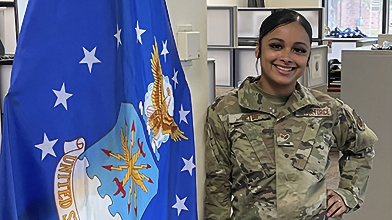 Air Force veteran Shayla Reyes, an early childhood education major, has taken advantage of veterans’ services.