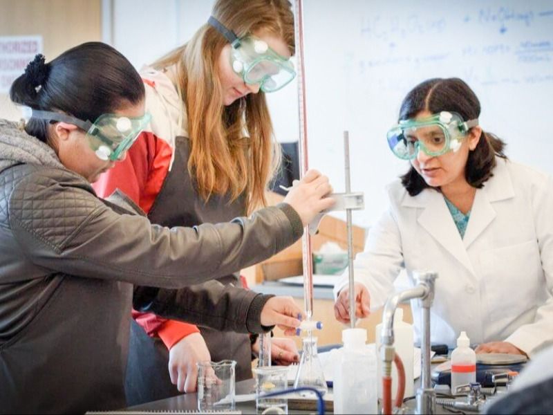 Student studying at desk