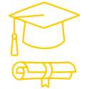 illustration of graduation cap and diploma